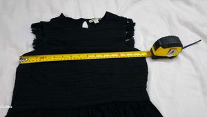 Whistles Black Sleeveless Pleated Dress