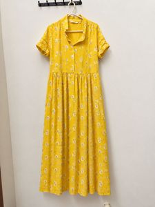 Cute Yellow Floral Maxi Dress