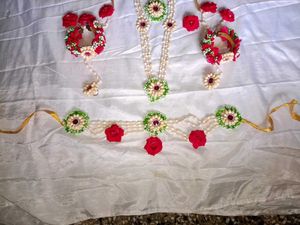 Floral Jewellery Set for Haldi/Mehendi/ baby showe