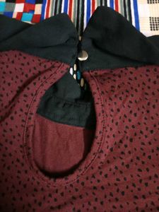 KIABI BURGUNDY TOP🔥