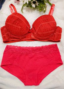 Red Lace Bra & Panty Set
