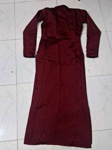 Maroon Kurta with Button Detail