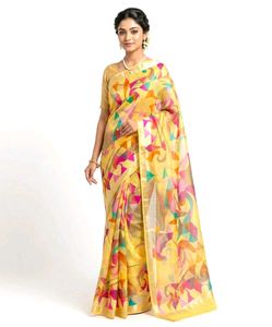 Colorful Abstract Print Saree