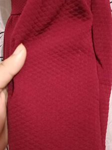 Maroon Peplum Top 🎀🩷