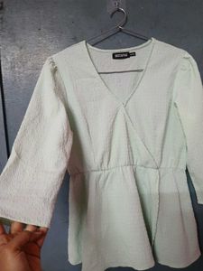 Mint Green Peplum Top