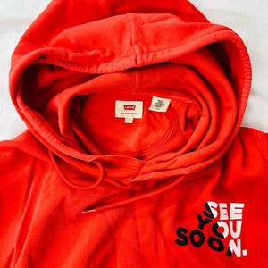 Levi's Red "See You Soon" Oversized Hoodie Tee