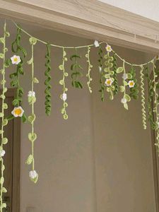 Crochet Heart &amp; Flower Curtain