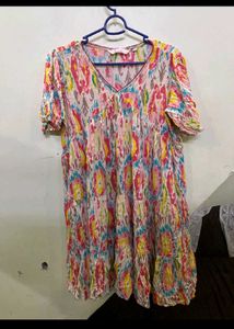 Boho Print Tiered Mini Dress