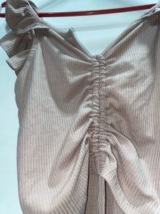 Ruched Front Tie Top