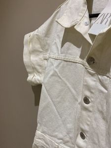 ZARA White Denim Romper/Playsuit