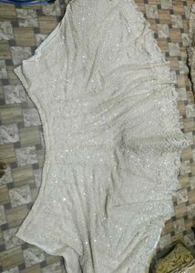 Stunning White Sequined only Lehenga
