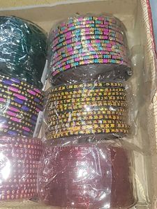 Set of Colorful Indian Glass Bangles