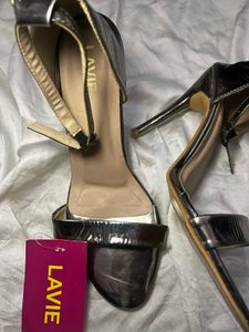 Lavie Silver Metallic Heels