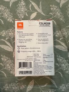 JBL CSLM20B Battery Powered Lavalier Microphone