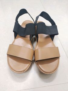 Light Tan Platform Heel Sandals