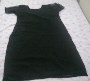 Elegant Black Embroidered Kurta Set