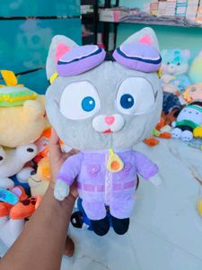 Cute Gray Cat Plush Toy
