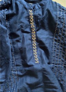 Elegant Navy Blue Kurta Set