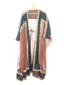 Brown & Black Long Shrug
