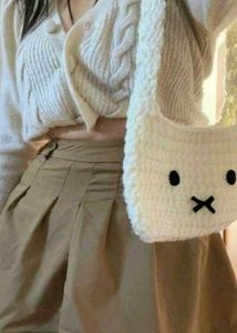 Crochet Strawberry cheque Bag