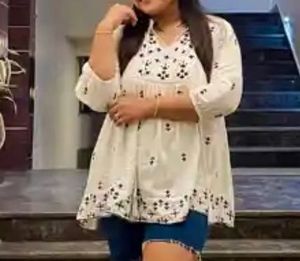 Stylish White Kurta with Black Embroidery
