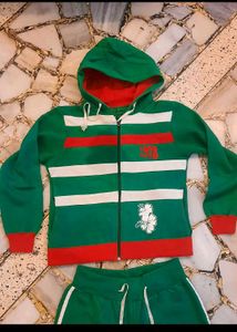 Striped Hoodie and Track Pant Set