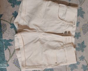 White Denim Shorts