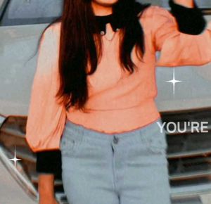 Peach Bell Sleeve Top with new free surprise tshir
