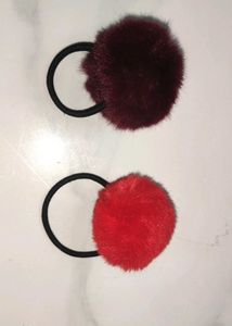 Fuzzy hair ties (pack of 2)