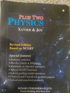 Plus Two Physics Textbook Xavier &amp; Joy
