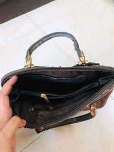 Boho Striped Tote Bag Brown handbag free