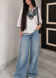Pack of 2 Black n white Kurta with Embroidery