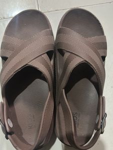 Comfortable Brown Cross Strap Sandals