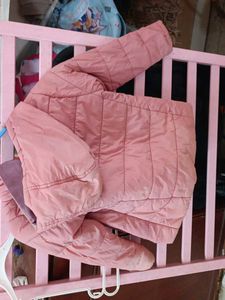 Zudio Girls Pink Puffer Jacket