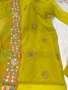 Beautiful Yellow Kurta Set with Dupatta