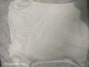 White Graphic Ribbed T-shirt