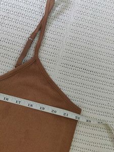 Cozy Brown Spaghetti Strap Dress