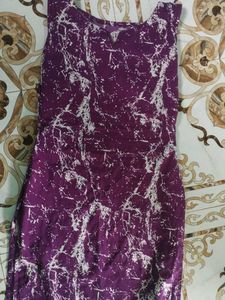 Purple Marble Print Dress