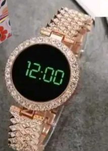 Sparkling Rose Gold Digital Watch