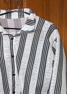 BOSS Striped Button-Up Shirt