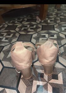 Elegant Rose Gold Strappy Heels