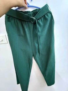 Teal Belted Trousers
