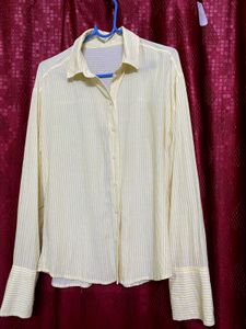 ButterYellow linen Striped Shirt