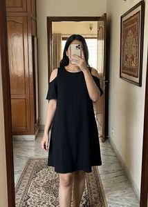 River Island Black Cold Shoulder Dress