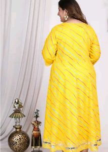 Swasti Plus Size Lehariya Striped A-Line Maxi