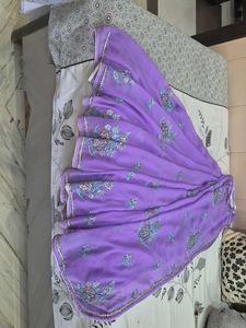 Purple Floral Saree