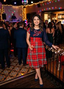 Chic Plaid Party Dress