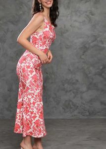 Elegant Floral Print Maxi Dress