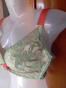 Green Lace Push Up Bra