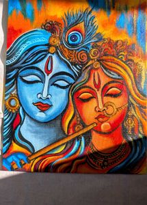 Handmade Radha Krishna Painting